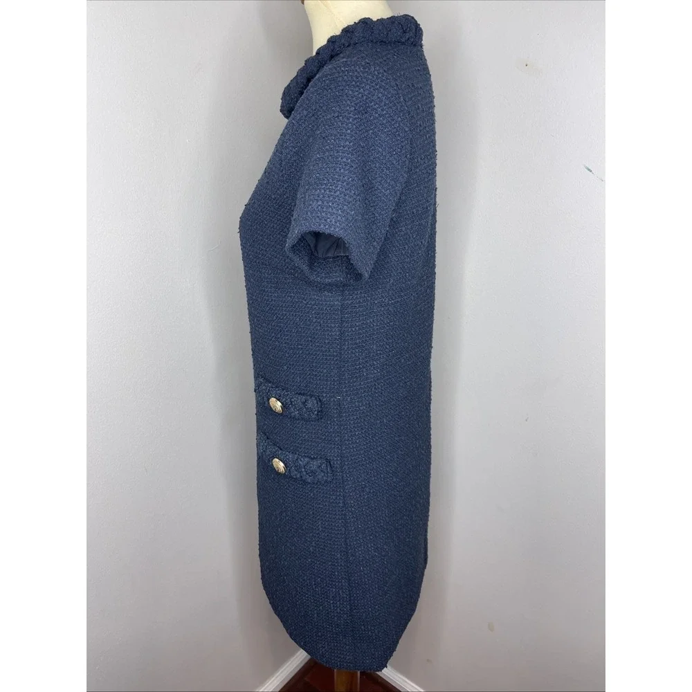 Tuckernuck Navy Tweed Jackie Dress Small S - Picture 3 of 9